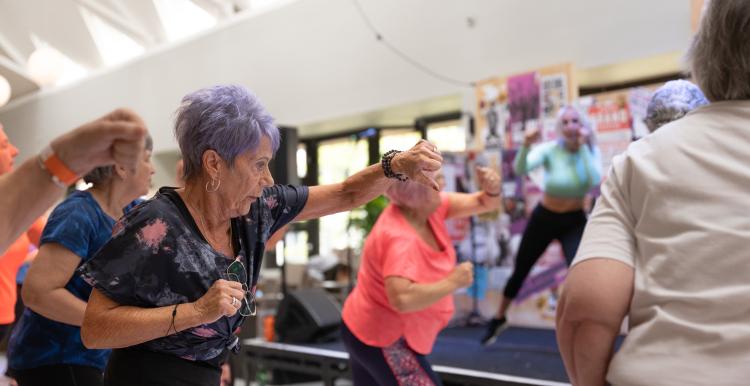 Women in exercise class