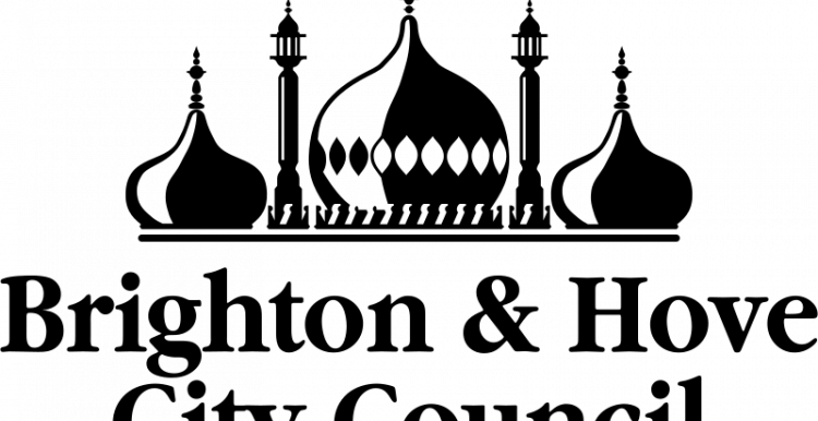 Black logo, Brighton Pavilion, Text below Brighton and Hove Council