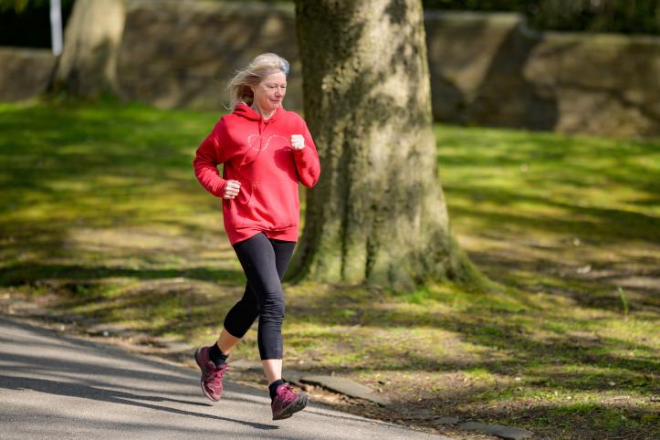 Woman jogging in a park 