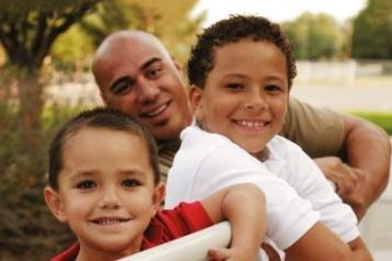 Children smiling.