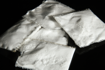 White powder in bags