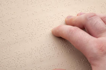 fingers on braille