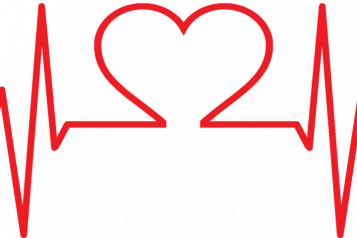 Healthcare symbol, Pulse, Heart Logo Central, Red