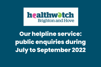 Helpline enquiries July to Sept 2022