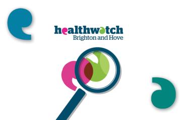 Healthwatch logo with magnifying glass