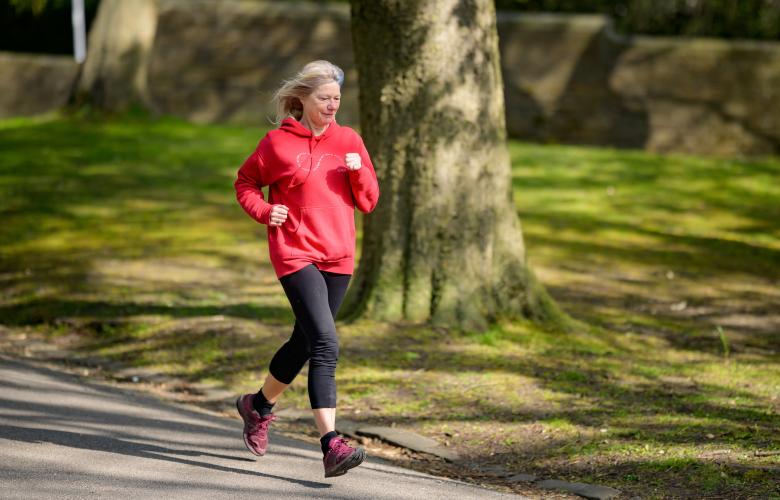 Woman jogging in a park