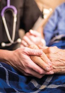 Old person holding hands Old person holding hands