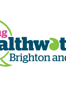 Text Logo,Young Healthwatch, Pink, Blue, Green